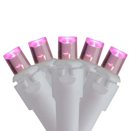 Northlight 100ct. Pink LED Wide Angle Icicle Christmas String Lights | 5.5 ft | Michaels®